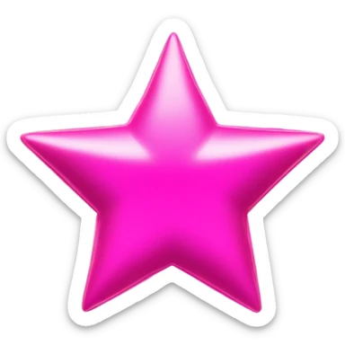 Pink star sticker