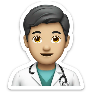 doctor chinese male close up sticker