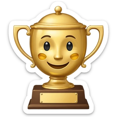 Trophy with risitas sticker