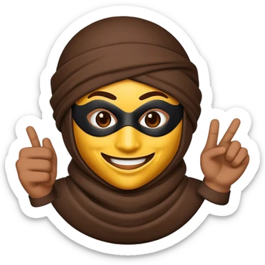 A Robber Emoji sticker