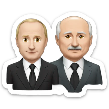 Putin and Lukashenko  sticker