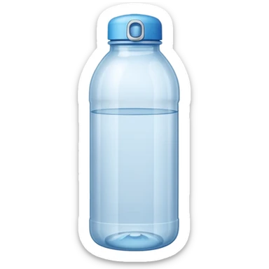 une bouteille en plastique dechet vide , bouteille d'eau sticker
