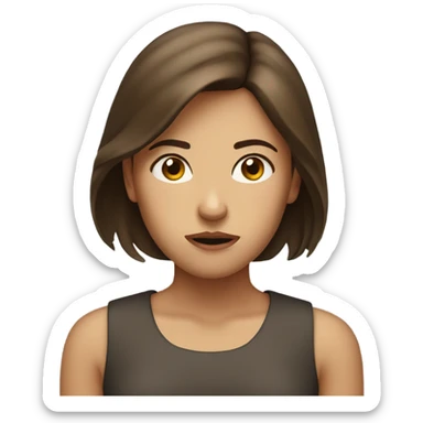 Girl with brown hair FED up  sticker