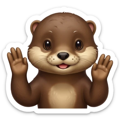 Otter flipping you off sticker