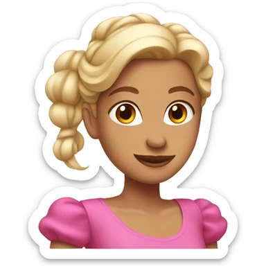 Pink Pilates princess sticker