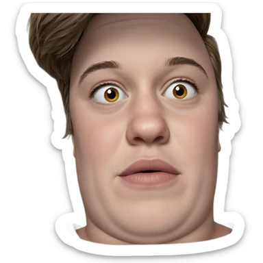 realistic portrait of a boy sticker