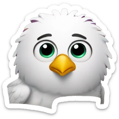 A cheep watching a movie sticker