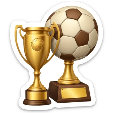 Soccer ball + poop+trophy sticker