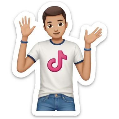 tiktok dance half body sticker