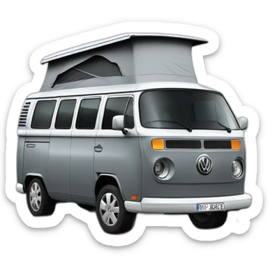 VW T5 Aufstelldach camping bus VW grey sticker