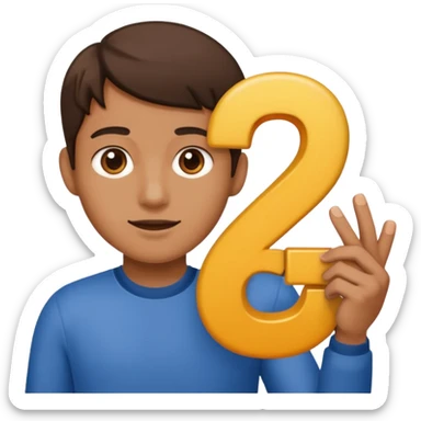 Person holding 67 sticker