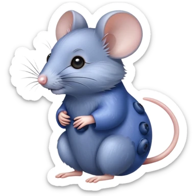 A mouse in a blueberry sticker