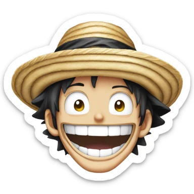 Straw hat luffy in 5th gear form laughing sticker