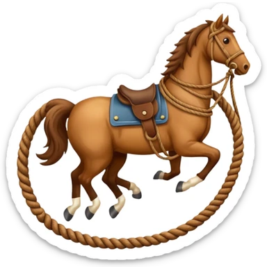 a horse lasso sticker
