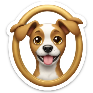 doggy with mirror sticker