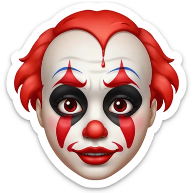 clown make up cried sticker