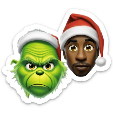 Grinch with Tupac  sticker