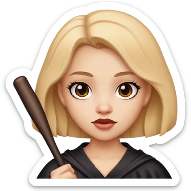 A Karen with a bat sticker