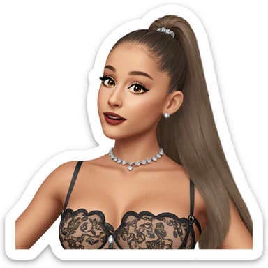 girl in lingerie with jewelry sticker