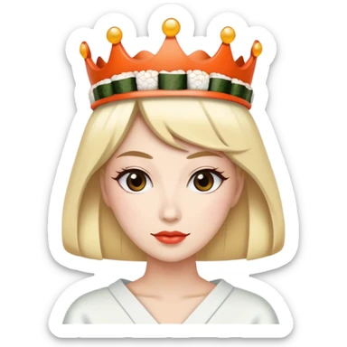 Sushi princess sticker