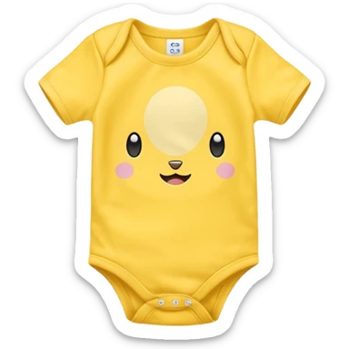
Plain yellow baby’s onesie shirt sticker