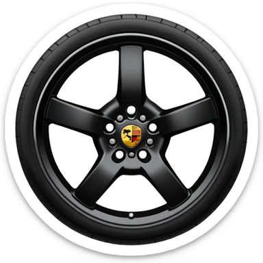 black porsche gt3, black rims sticker