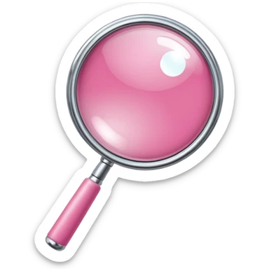 mix light pink dark pink and white girly chrome internet with a magnifying glass sticker