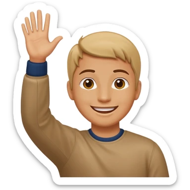 Somone waving there hands up and down  sticker