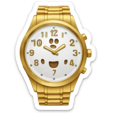 gold watch  sticker
