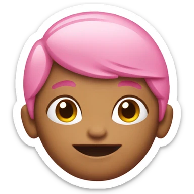 cute pink emoji sticker