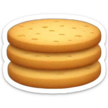 round biscuit sticker