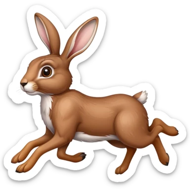 Running hare sticker