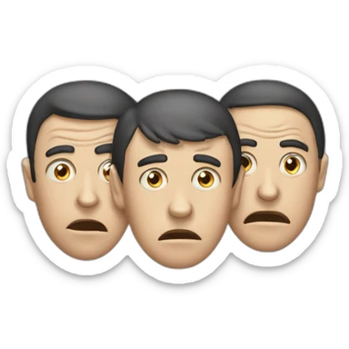 Three stooges with eyes, ears  and mouth shut sticker