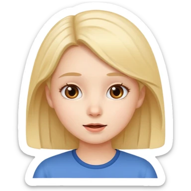 A cute girl speaking English  sticker