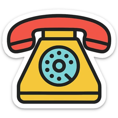 classic telephone sticker