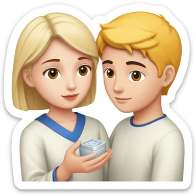 person helping someone in need, performing a good deed sticker