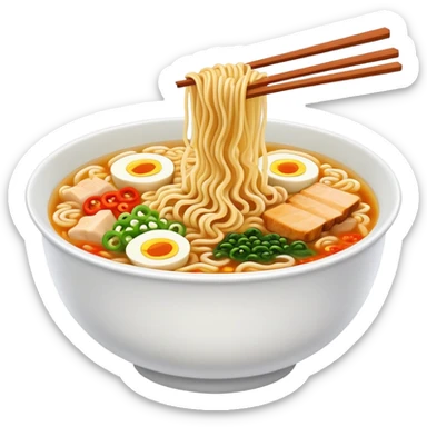 Bowl of ramen noodles sticker