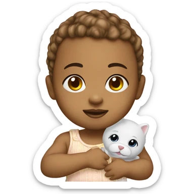 Baby with dollhouse  sticker