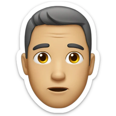 man with tears in eyes sticker