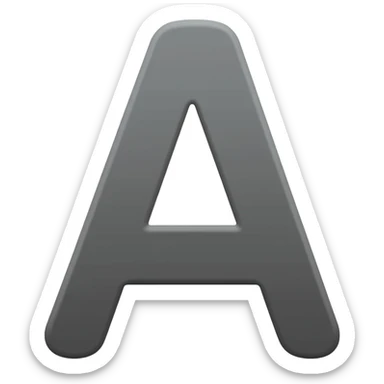 Lowercase A sticker