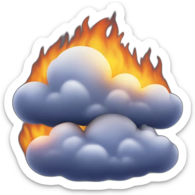 Nube de fuego de noche y de humo de día sticker