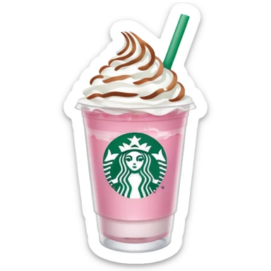 Preppy pink Starbucks drink sticker