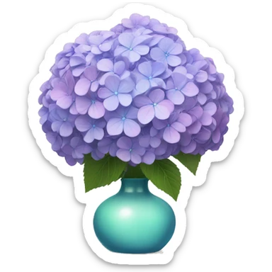 Hydrangeas in vase sticker