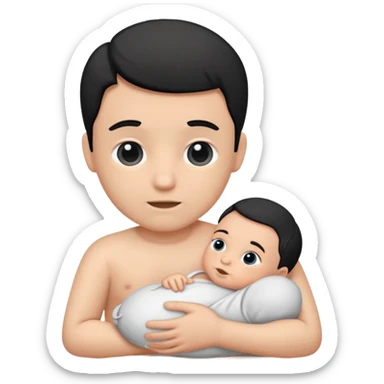 Newborn B&W with male sticker