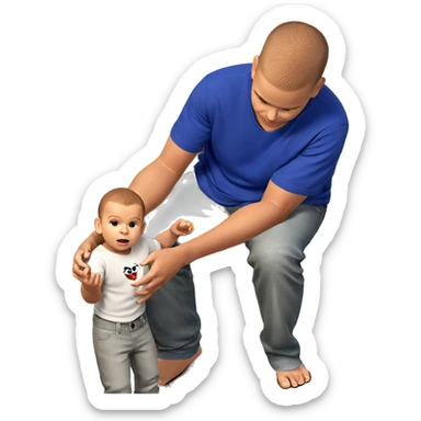 casual indoor moment with boy sticker