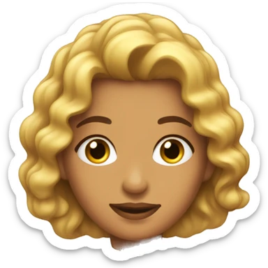 Una chica con anteojos  y cabello ondulado sticker