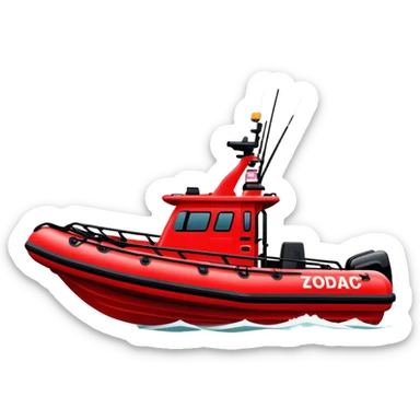 Rescue Boat - Zodiac Pro 850 (Model Year: 2022) (Iconic colour: Red and black) sticker