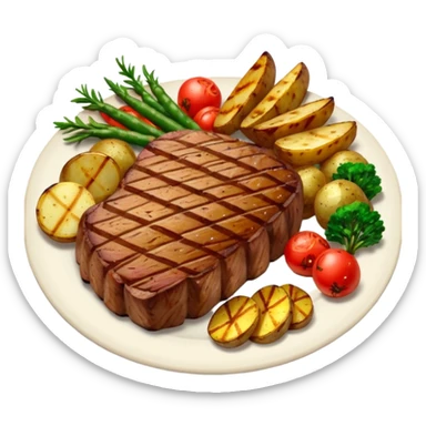 steak veggies potatoes  sticker
