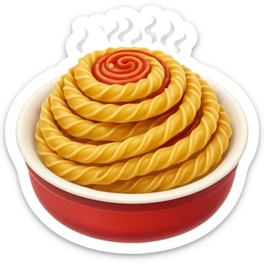 fusilli pasta bowl sticker