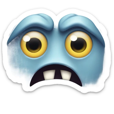 a one eye monster crying sticker